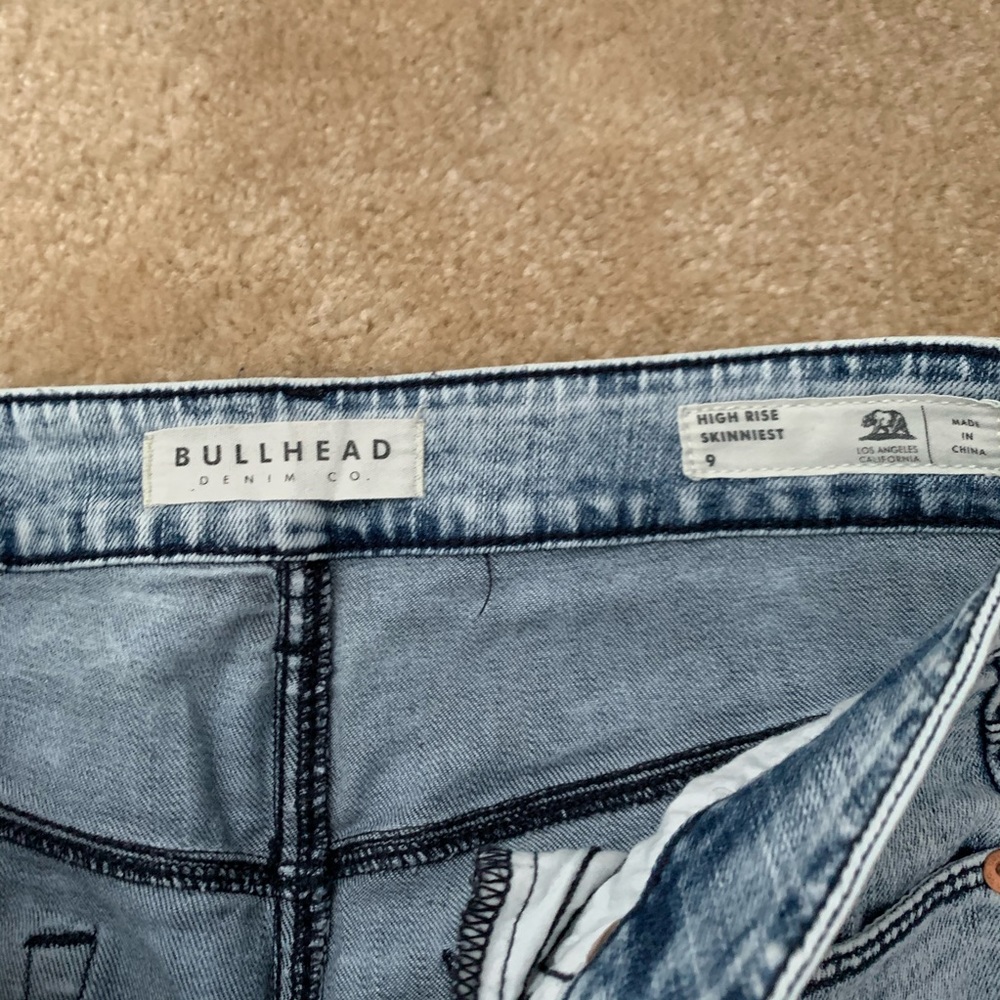 High Rise Acid Wash Skinny Jeans - Picture 3 of 7